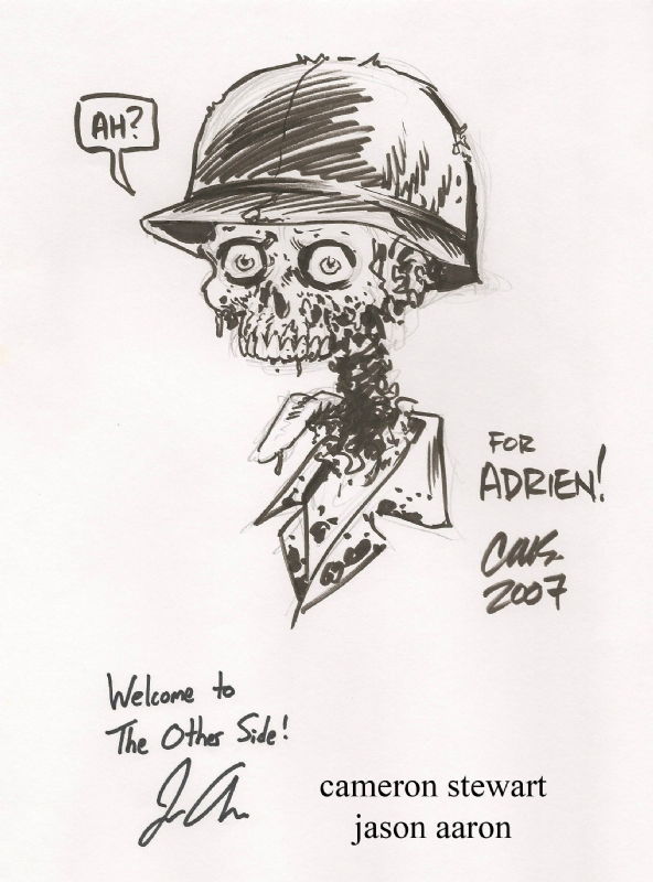 Cameron Stewart In Adrien Auzanneaus Sketches Convention Comic Art Gallery Room 6451